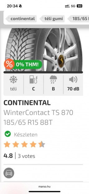 Continental téli abroncs szett