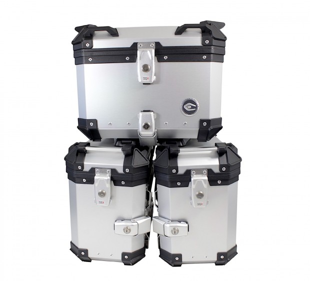 Coocase 3 rszes alumnium doboz szett (2x36L szimmetrikus + 45L), elo