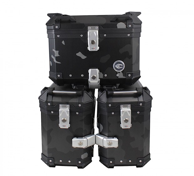 Coocase alumínium doboz szett (2x36L szimmetrikus + 45L) szürke terepm