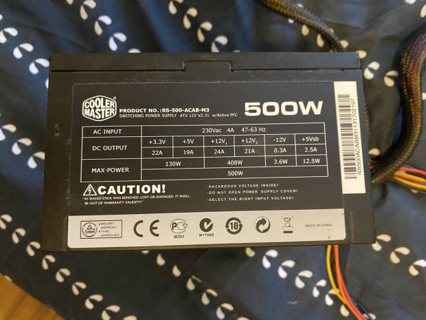 Cooler master PSU tpegysg 500w