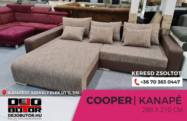 Cooper rugs sarok kanap lgarnitra 288x210 cm gyazhat barna