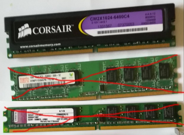 Corsair DDR2 800MHZ/CL4 RAM 1GB eladó