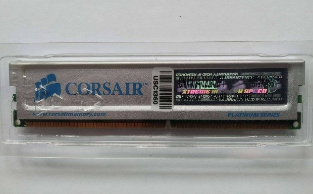 Corsair XMS3200 DDR RAM 1GB DIMM CMX1024-3200C2PT 400MHz CL2 memria