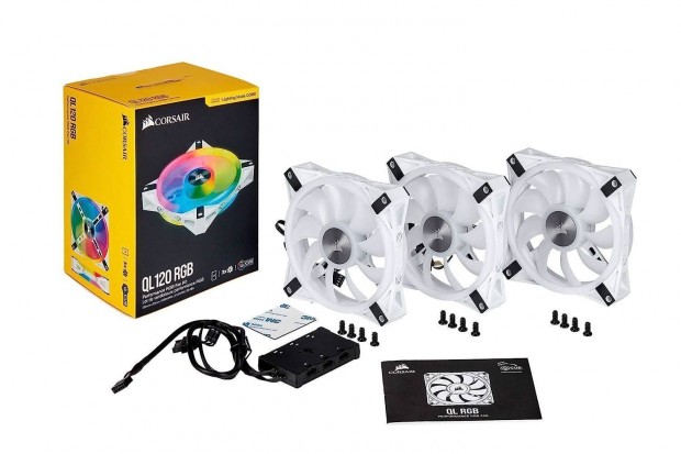 Corsair icue QL120 RGB PWM White Triple Fan Kit