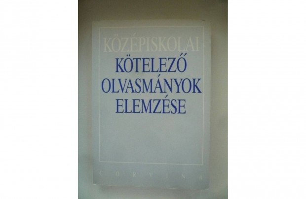 Corvina Kiad Kzpiskolai ktelez olvasmnyok elemzse 1996