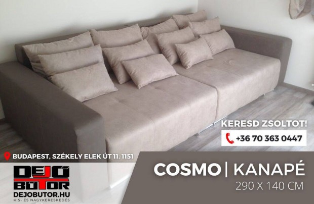 Cosmo szivacsos kanap lgarnitra 290x140 cm gyazhat drapp