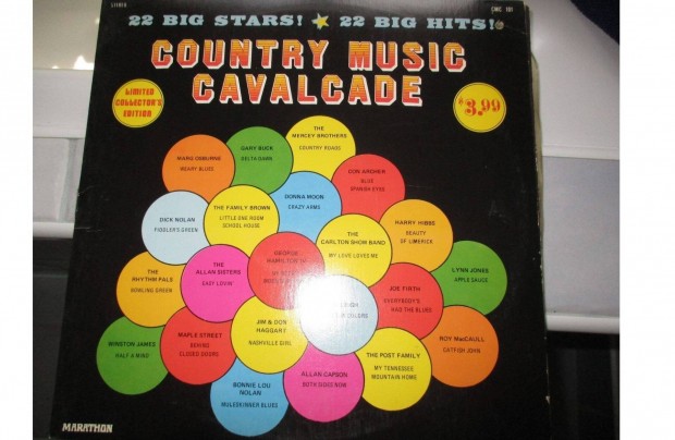 Country Music Cavalcade bakelit hanglemez elad
