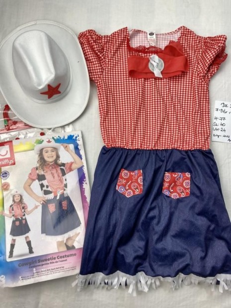 Cowboy jelmez, lány Cowboy jelmez DK249