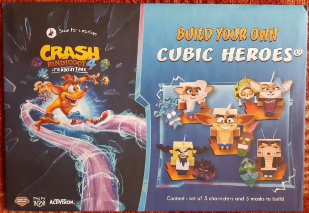 Crash Bandicoot 4 Cubic Heroes paprfigurk