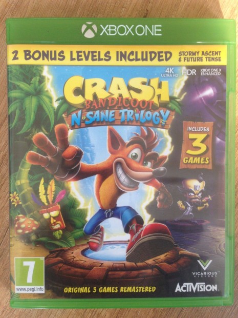 Crash Bandicoot Nsane Trilogy xbox one-series x jtk,elad-csere"