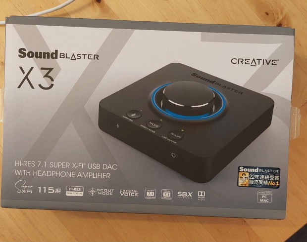 Creative Sound Blaster X3 USB 5.1 7.1 kls hangkrtya jtllssal