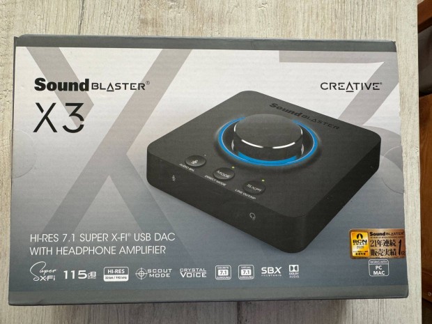 Creative Sound Blaster X3 USB 7.1 kls hangkrtya