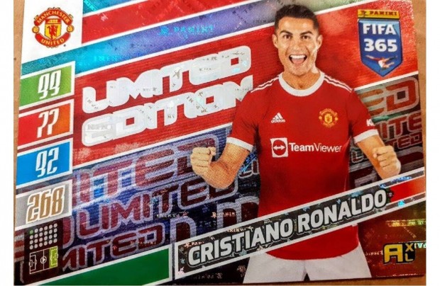 Cristiano Ronaldo Manchester United Limited focis krtya Panini 2022