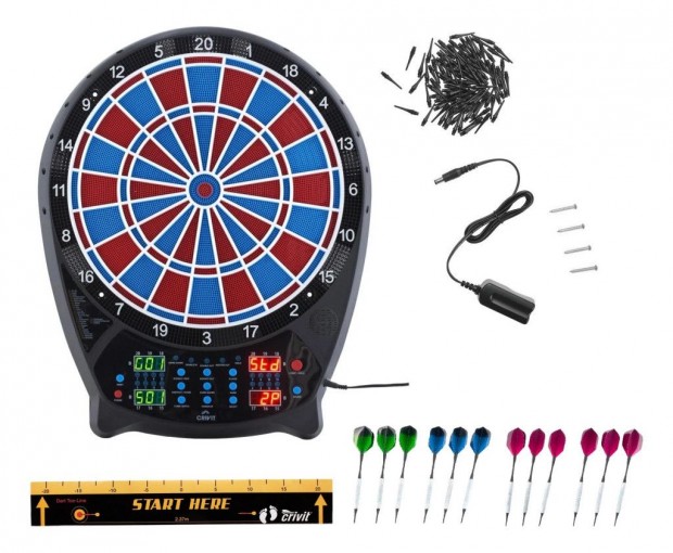 Crivit PK elektromos darts tbla 4 db vilgt LED kijelzvel, 3x4 da