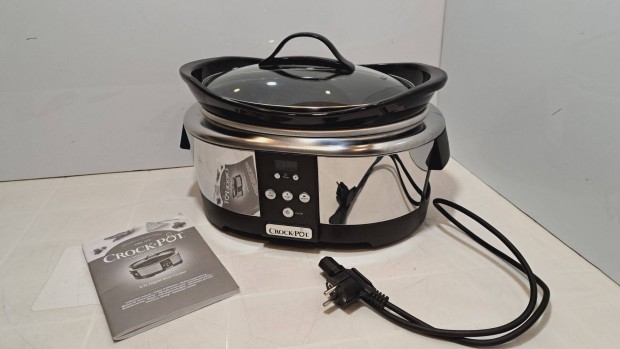 Crockpot elektromos kerámia főzőedény, 5,7 L, új