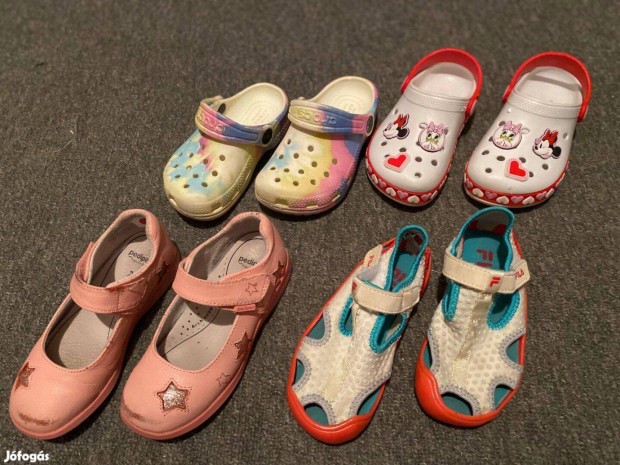 Crocks, Disney, Fila papucs és szandál csomag kislányoknak 27-es