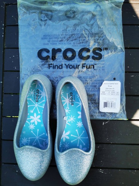 Crocs ezüst balerina cipő gyerek C13 (30-31)