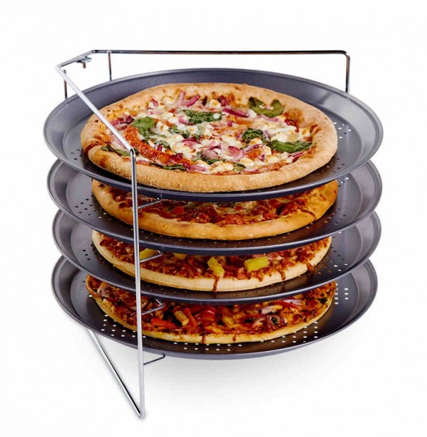 Crofton Pizza Pan Set - 4 szintes 32 cm pizzast serpeny kszlet, p