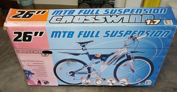 Crosswinn 1,7 j 26" ssztels MTB kerkpr elad, dobozban. 