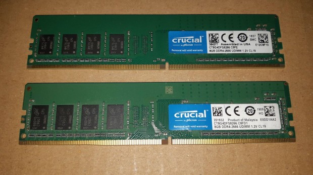 Crucial 2x8GB 2666MHz DDR4