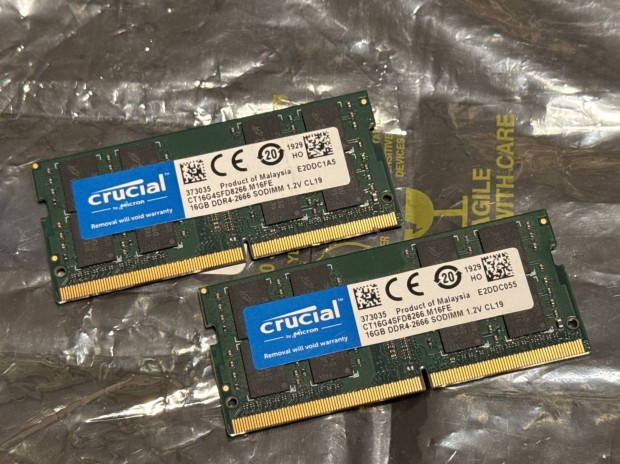 Crucial 32GB DDR4 Sodimm kit (2x 16GB ) 2666MHz