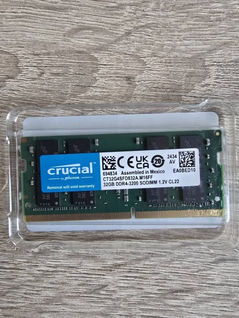 Crucial 32gb ddr4-3200 sodimm laptop memria 