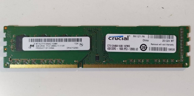 Crucial 4GB DDR3 1600MHz memria