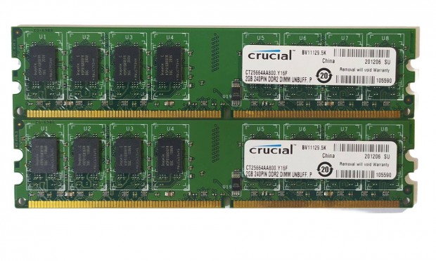 Crucial 4GB (2x2GB) DDR2 800MHz memria