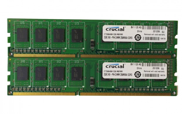 Crucial 4GB (2x2GB) DDR3 1333MHz cl9 memria