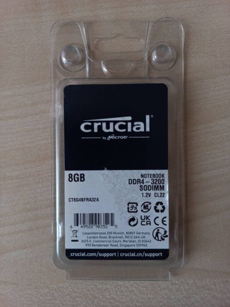 Crucial 8GB DDR4 3200Mhz Notebook RAM