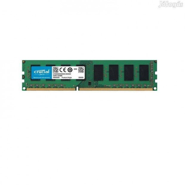 Crucial 8GB ram memória DDR3, 1600MHz, CL11 (CT102464BD160B)
