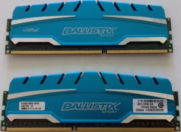 Crucial Ballistix 2x4 GB DDR3 ram kit elad