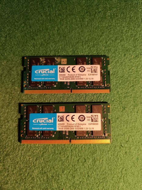 Crucial Laptop RAM 32GB (2x16) DDR4 2666MHz CL19 Sodimm SO-DIMM