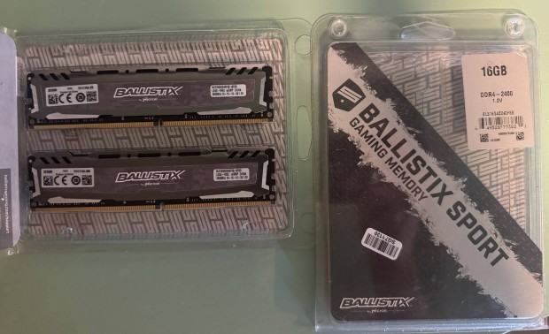 Crucial ballistix 2x16Gbyte DDR4 2400Mhz memoria elado