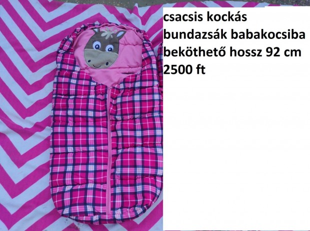 Csacsis kocks bundazsk babakocsiba bekthet hossz 92 cm 2500 ft