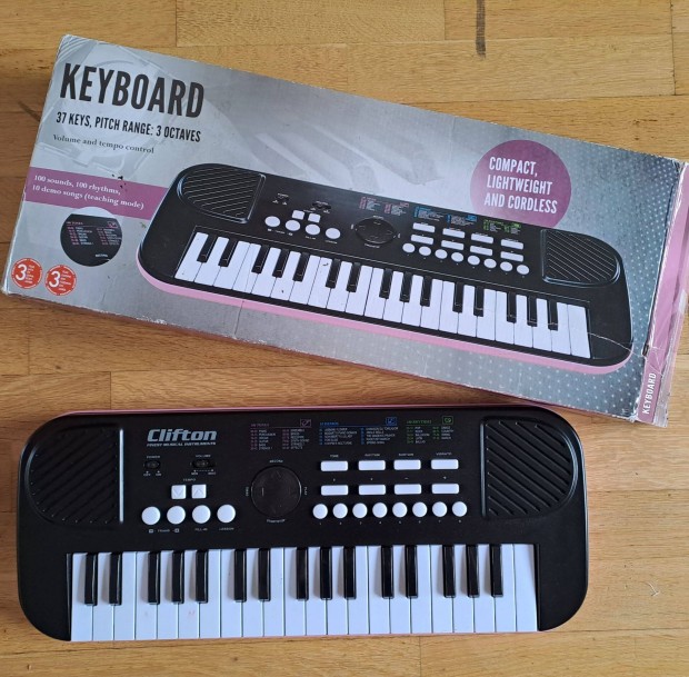 Csajos fekete-rzsaszn keyboard / piann / hangszer gyerekeknek