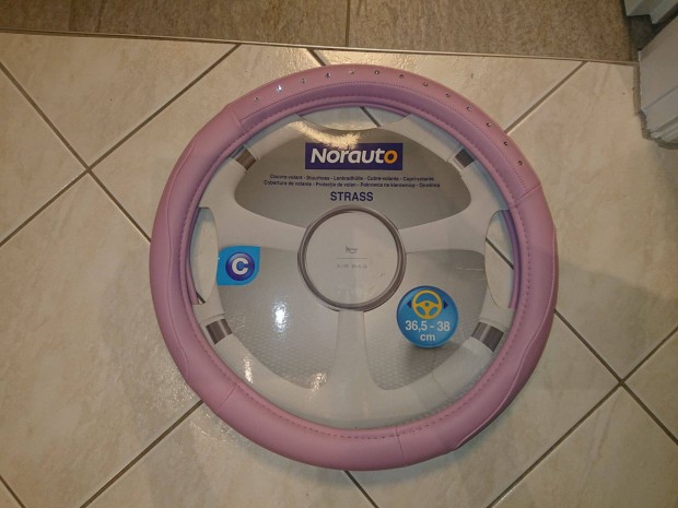 Csajos r�zsasz�n korm�nyv�d� strasszokkal 37-39 cm �tm�r�