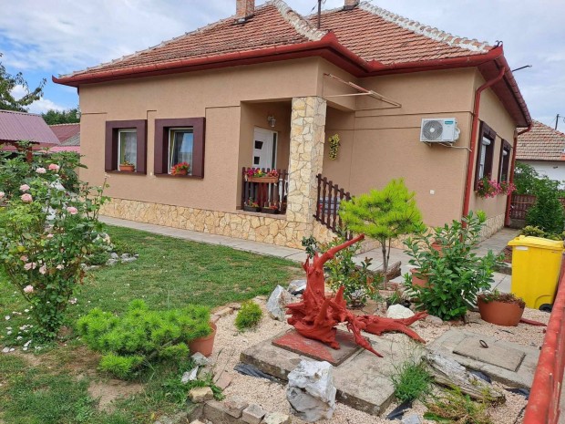 Csal�di h�z Ab�dszal�kon a Tisza-t� mellett