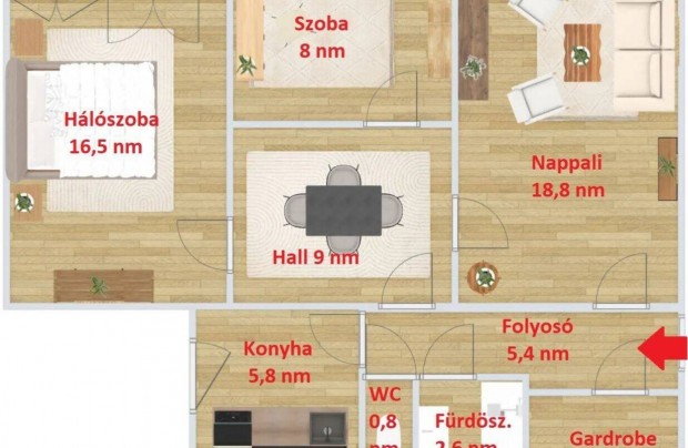 Csal�dias t�gas, 3 szob�s j� k�rny�k ide�lis otthon