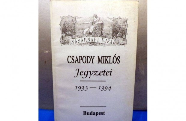 Csapody Mikls: Jegyzetei 1993 - 1994