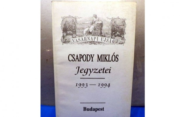 Csapody Mikls: Jegyzetei 1993 - 1994