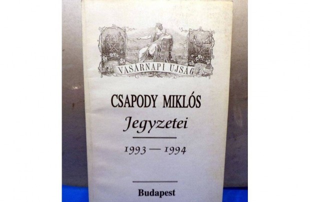 Csapody Mikls jegyzetei 1993 - 1994