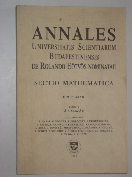 Csszr Annales Universitatis Scientiarum Budapestinensis de Rolando
