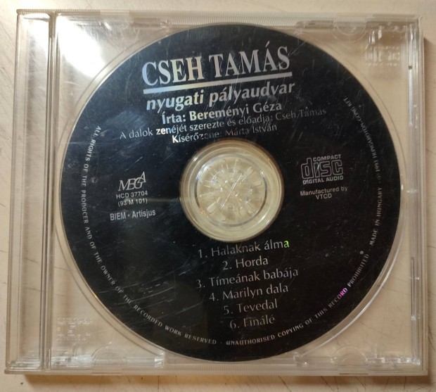 Cseh Tams: Nyugati Plyaudvar CD elad 