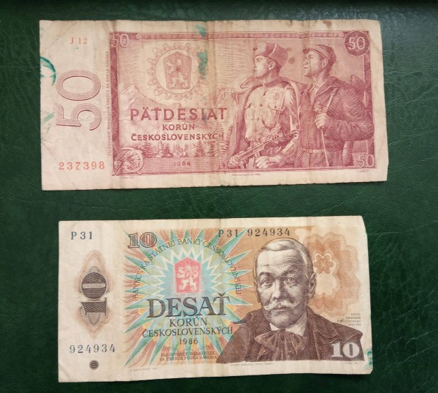 Csehszlovk korona bankjegyek