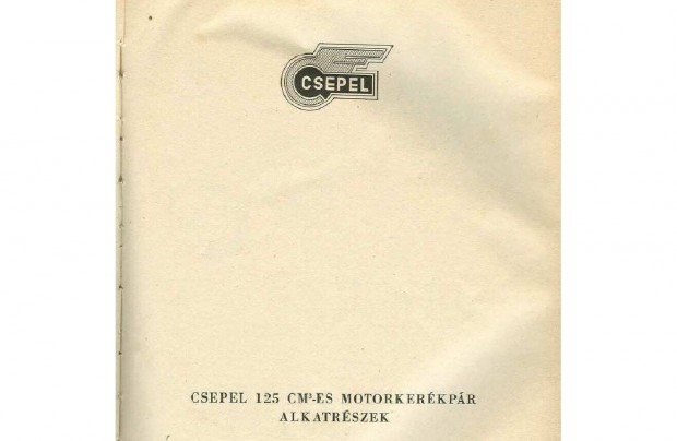 Csepel 125 alkatrsz katalgus ( Magyar )