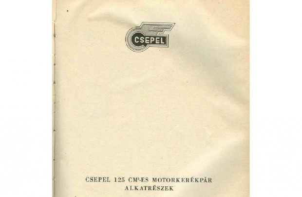 Csepel 125 alkatrsz katalgus ( Magyar )