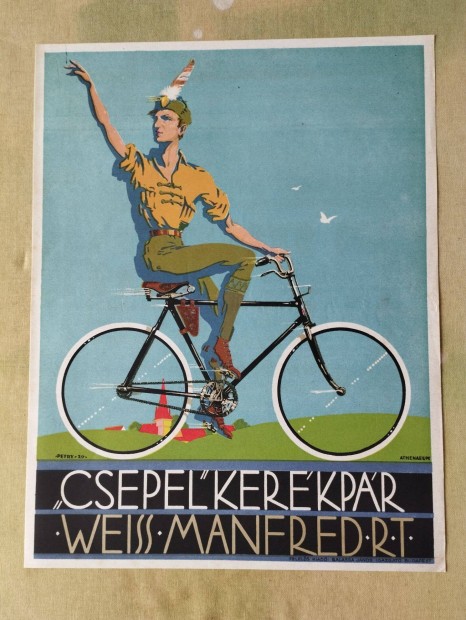 Csepel kerkpr - Weiss Manfrd Rt. reklmplakt - 1929