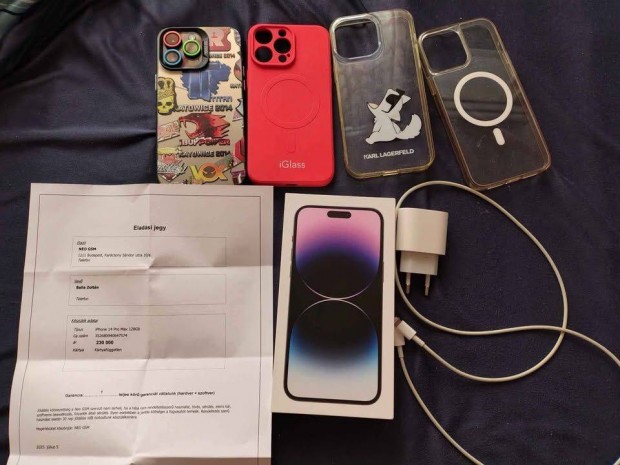 Csere Z Fold/Flip! iphone 14 Pro Max 128gb deep purple garanciás!