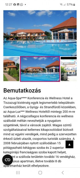 Cserkeszl Aqua spa utazsi utalvny elad!